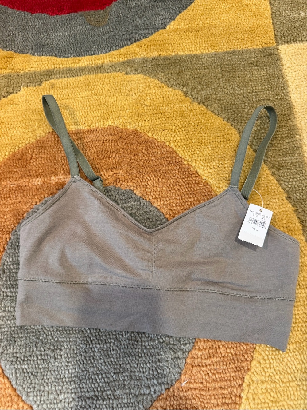 NWT Aerie Olive Green Bralette Lounge Bra Un-Lined / Un-Padded Stretchy Small